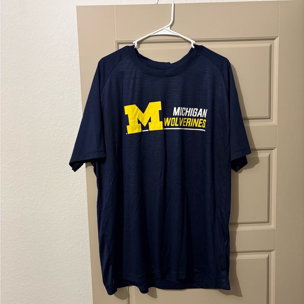 Pro Edge Navy Blue Michigan Wolverines Tee